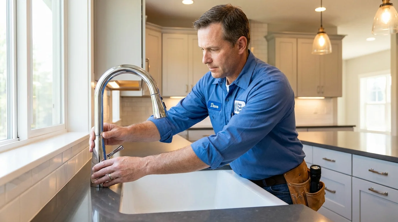 Kitchen faucet installation by Johns Plumbing LLC in Gold Hill
