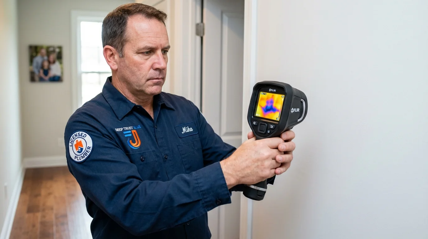 Thermal imaging leak detection by Johns Plumbing LLC in Gold Hill